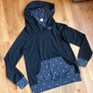 Gray polka dot hoodie brand new with tags size sm